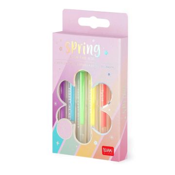 SET DA 6 MINI PENNE GEL Colori Pastello Spring Is In The Air | Penne Non Cancellabili Legami
