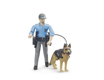 Personaggio Poliziotto con Cane | Gioco Bruder