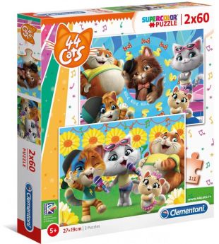 Puzzle 2x60 pezzi Clementoni 44 Gatti | Puzzle Animali - Confezione
