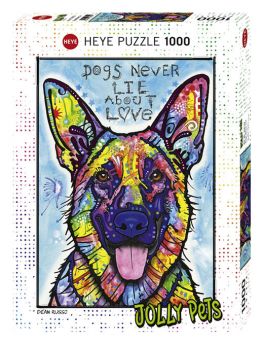 Puzzle 1000 Pezzi Heye Jolly Pets Dogs Never Lie | Puzzle Animali - Confezione