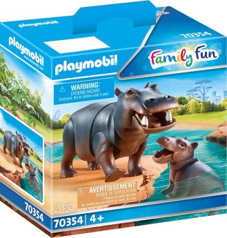 Playmobil 70354 Ippopotamo con Cucciolo (Playmobil Zoo)