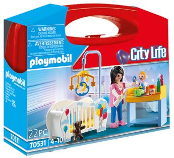 Playmobil 70531 Valigetta Fasciatoio e Lettino Baby | Playmobil City Life - Confezione