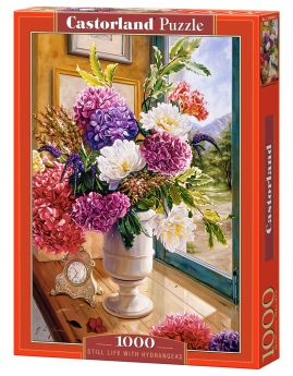 Puzzle 1000 pezzi Castorland Vita Morta con Bouquet di Ortensie | Puzzle Fiori