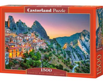 Puzzle 1500 pezzi Castorland Alba su Castelmezzo | Puzzle Paesaggi Italia