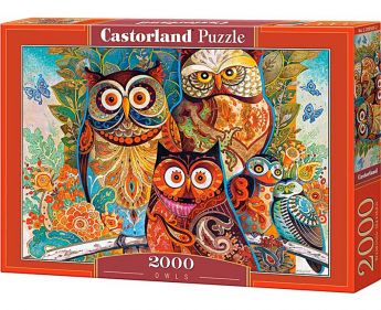 Puzzle 2000 pezzi Castorland Gufi | Puzzle Animali