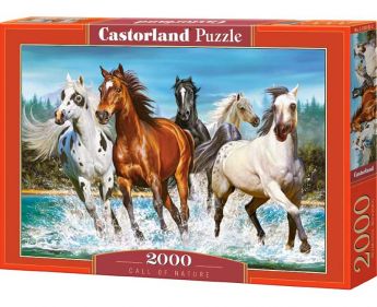 Puzzle 2000 pezzi Castorland Richiamo della Natura | Puzzle Animali Cavalli