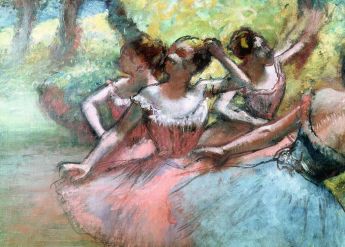 Puzzle 1000 pezzi Degas: four ballerinas on the stage Ravensburger