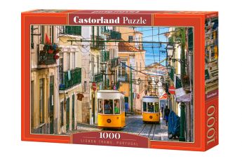 Puzzle 1000 pezzi Lisbon Trams, Portugal Castorland su arsludica.com