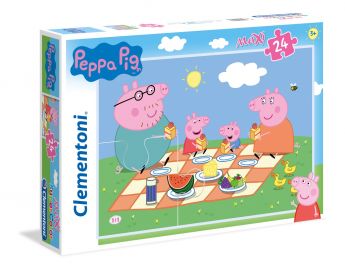 Puzzle 24 pezzi maxi Peppa Pig Clementoni su ARSLUDICA.com