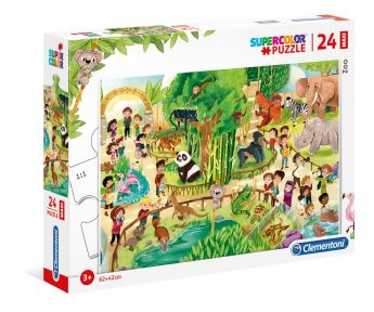 Puzzle 24 pezzi maxi Zoo Clementoni su ARSLUDICA.com