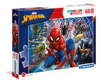 Puzzle 60 pezzi maxi Marvel Spider-Man Clementoni su ARSLUDICA.com