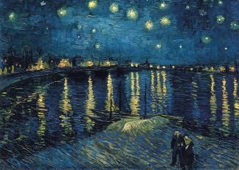 Puzzle Arte 1000 pezzi Ravensburger Vincent Van Gogh: Notte Stellata sul Rodano