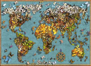 Puzzle 500 pezzi Ravensburger Mondo di Farfalle | Puzzle Animali Arte