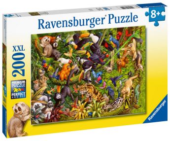 Puzzle 200 Pezzi XXL Ravensburger Giungla Vivace | Puzzle per Bambini