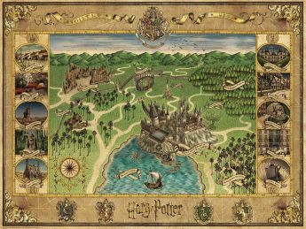 Puzzle 1500 Pezzi Ravensburger Mappa di Hogwarts | Puzzle Personaggi