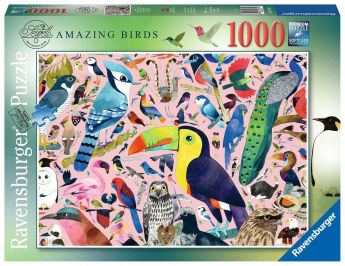 Puzzle 1000 Pezzi Ravensburger Uccelli Incredibili | Puzzle Animali Composizioni - Confezione