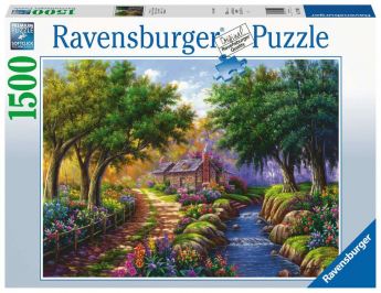 Puzzle 1500 Pezzi Ravensburger Cottage Lungo il Fiume | Puzzle Composizioni