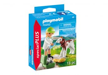 Playmobil 70252 Veterinaria con Vitellino | Playmobil Special Plus - Confezione